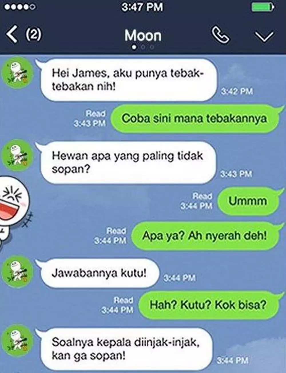 Jawaban kocak pas main tebak-tebakan sama gebetan Berbagai sumber