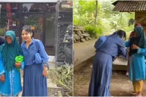 9 Potret momen Mak Sombret bertemu dengan Vita pengusaha baju ekspor yang ingin berangkatkan umrah