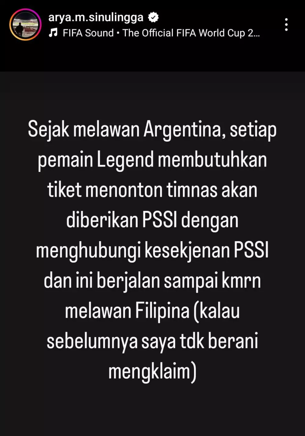 tanggapan pssi terkait gonzales duduk di tribun penonton berbagai sumber