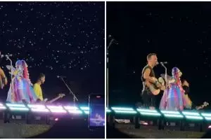 Sosok pria pembawa bendera Israel jatuh di konser Coldplay, tini perangainya yang bikin warganet geram