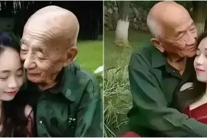 Usia terpaut jauh, wanita ini rela tinggalkan keluarga demi menikahi kakek umur 80 tahun karena cinta