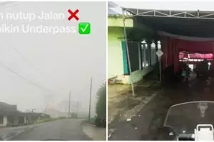 Viral tenda hajatan dibuat underpass ini bikin warganet rispek, tetangga auto nggak julid