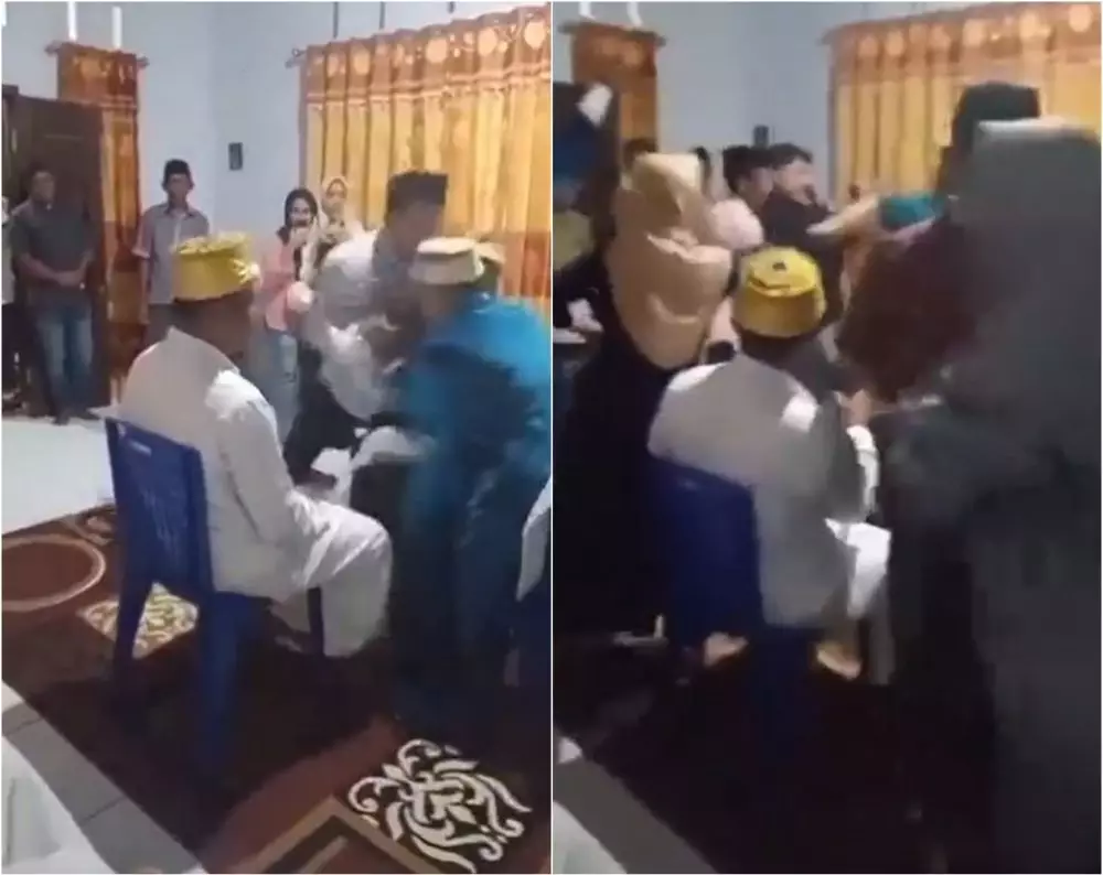 wali nikah hajar mempelai pria usai ijab kabul Twitter