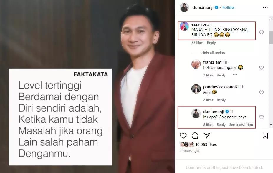 Anji respons bukti perselingkuhan © Instagram