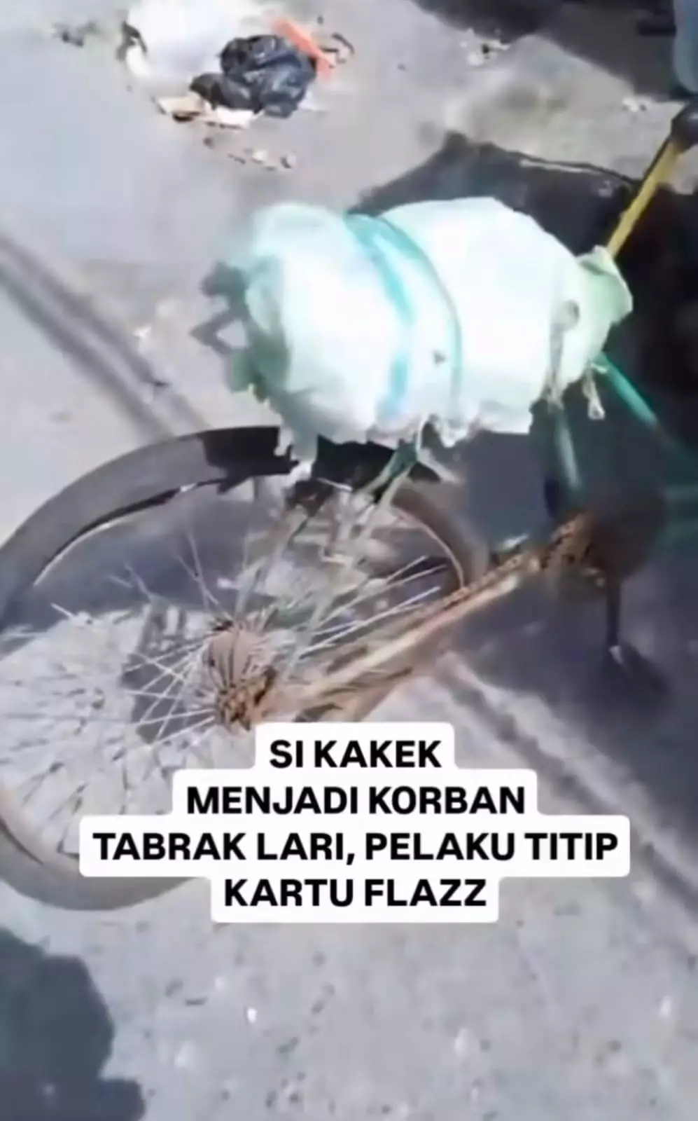 kakek jadi korban tabrak lari © Instagram