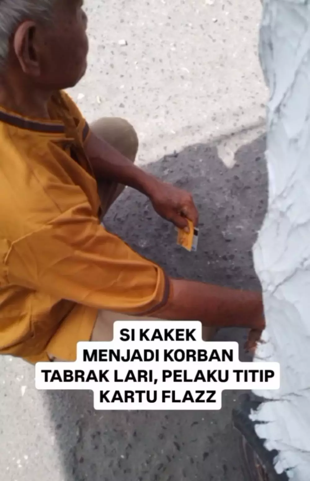 kakek jadi korban tabrak lari © Instagram