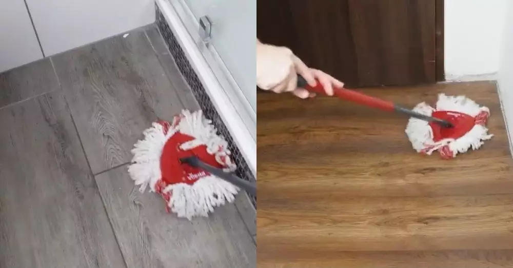 Without hot water, here's a trick for mopping the floor so it's rough