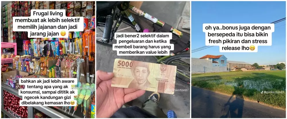 pria terapkan frugal living gowes © TikTok pria terapkan frugal living gowes © TikTok