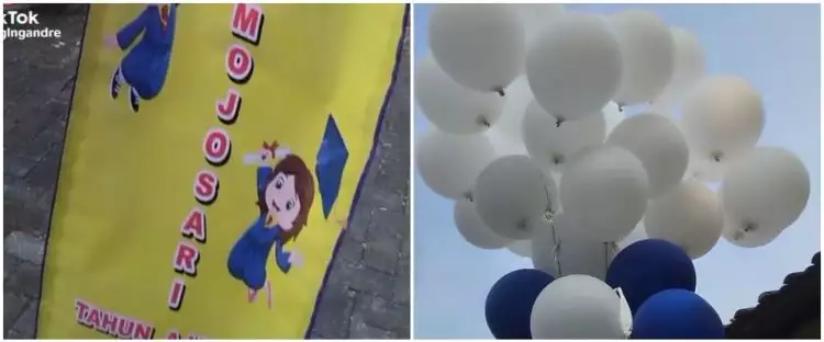Viral balon gas acara wisuda SMP Mojokerto terbang dan jatuh di Ponorogo, begini penjelasannya