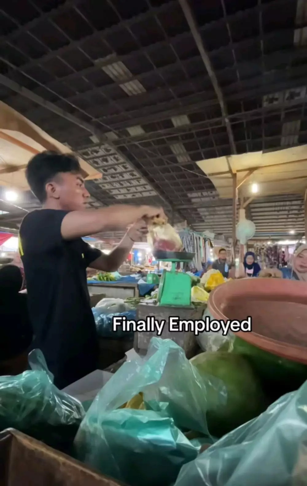 susah cari kerja jadi kang sayur © TikTok susah cari kerja jadi kang sayur © TikTok