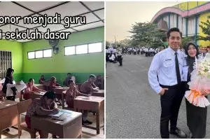 Jadi guru honorer 20 tahun dan dilantik PNS bareng anak, kisah perjuangan wanita ini penuh haru