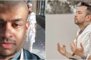 Sempat dibandingkan dengan Fadil Jaidi, ini 11 penampilan Raffi Ahmad dengan kepala plontos saat haji