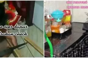 9 Cara bikin dapur kontrakan dinding asbes cuma modal Rp 100 ribuan, tampak kokoh bak pakai semen