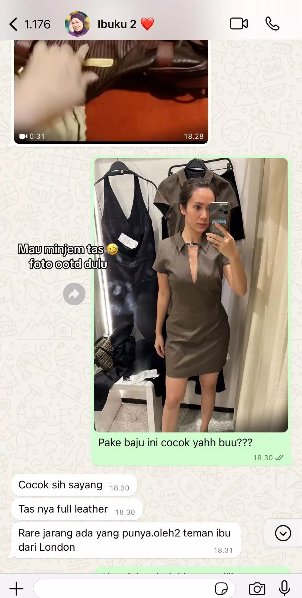 Chat Dewi Yull dan Merdi Octavia © TikTok