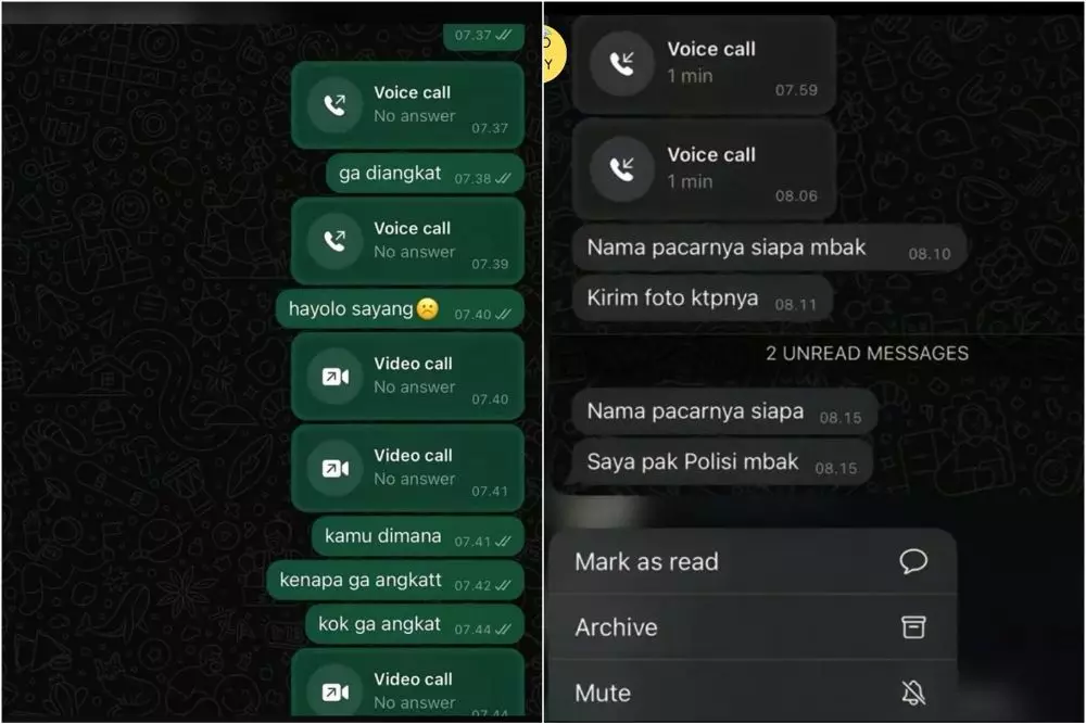 chat terakhir pria tewas tertabrak kereta © instagram chat terakhir pria tewas tertabrak kereta © instagram