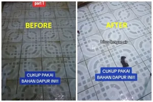 Cara membersihkan kerak lantai kamar mandi ini ampuh andalkan 1 bahan dapur