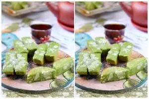 Resep kue pancong green tea, jajanan pasar super empuk dan mudah dibuat