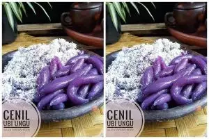 Resep cenil ubi ungu, kenyal dan bikin nagih