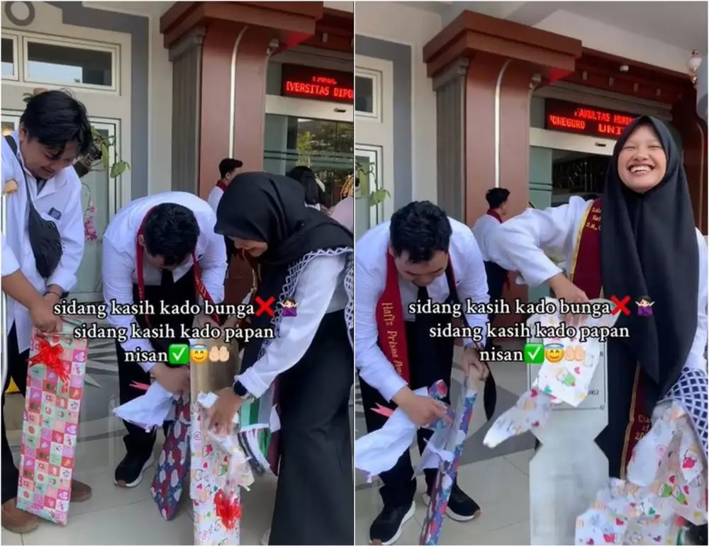 mahasiswa diberi kado tak terduga usai sidang skripsi TikTok
