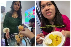 TikToker ini nyaris muntah cobain street food India di hajatan, intip seperti apa sih makanannya?
