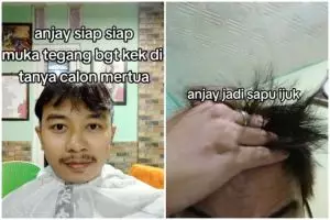 Niat tampil kece malah berakhir nyesek, rambut cowok ini jadi mirip sapu ijuk usai hair coloring