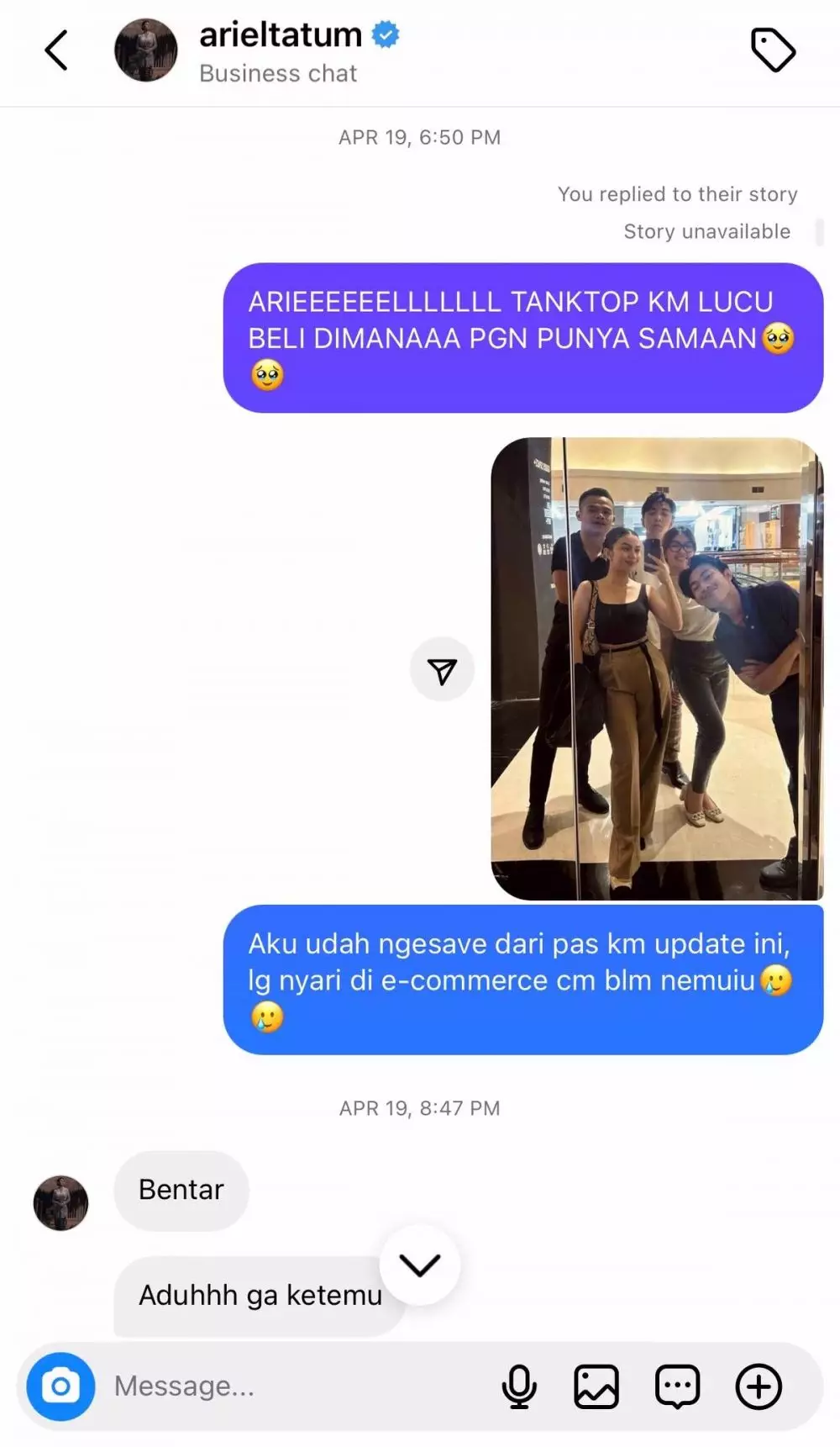 penggemar dapat baju gratis dari ariel tatum © TikTok