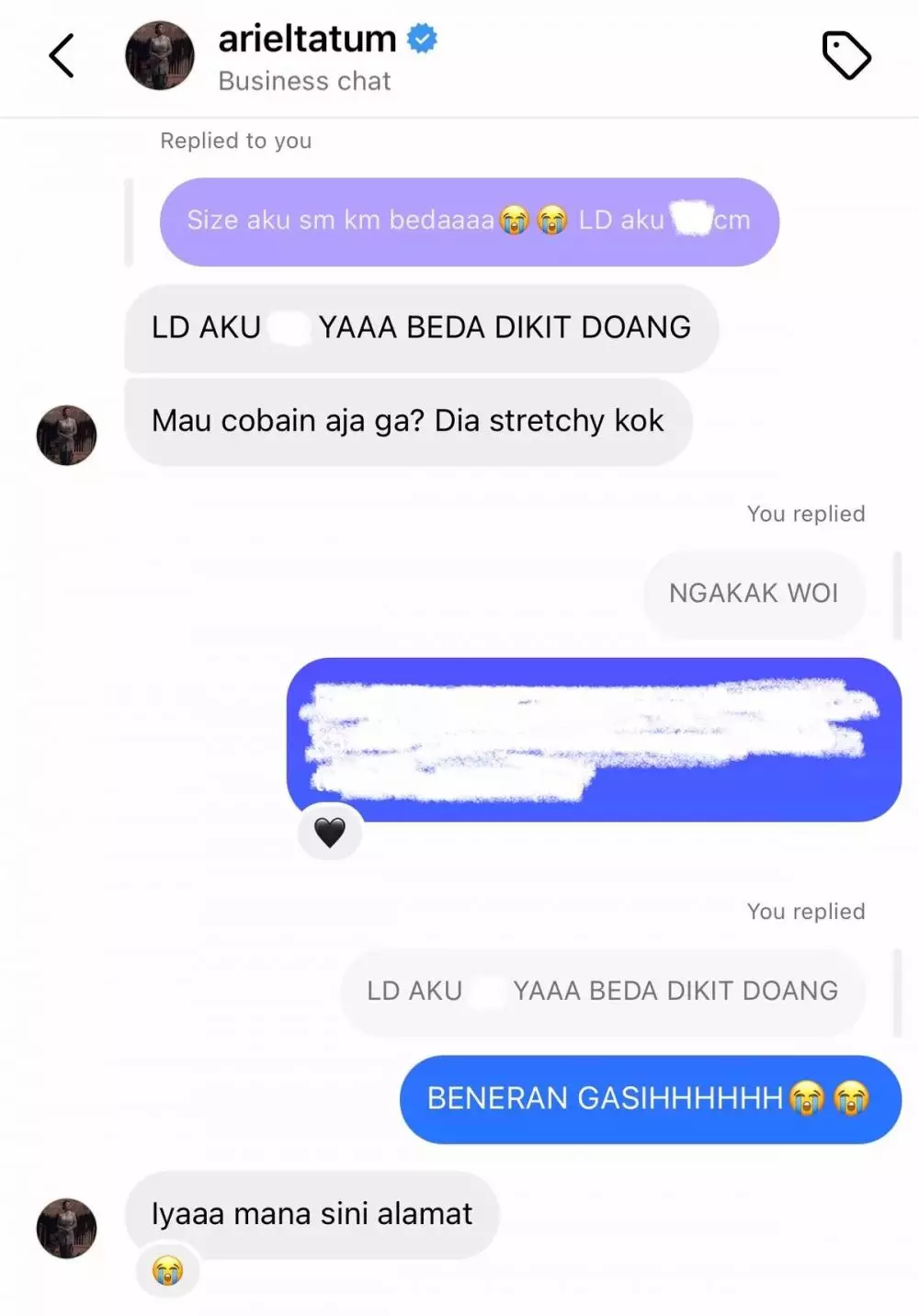 penggemar dapat baju gratis dari ariel tatum © TikTok