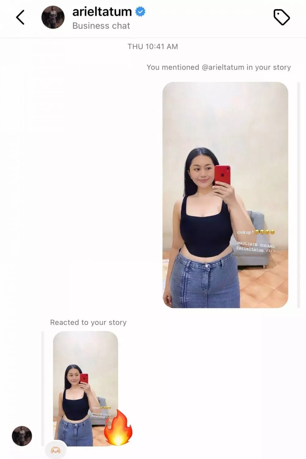 penggemar dapat baju gratis dari ariel tatum © TikTok