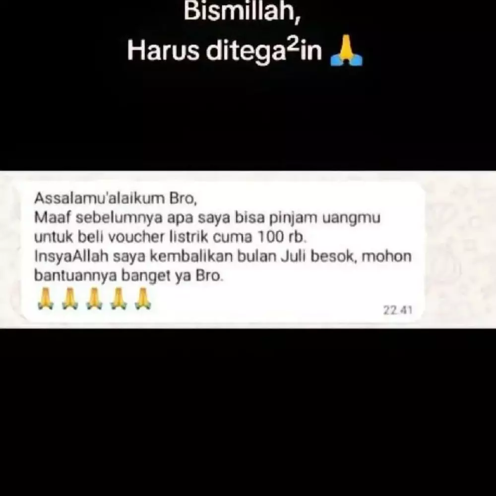 teman lama tiba-tiba ngechat pinjam uang Berbagai sumber