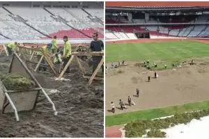 Jelang undian babak 3 kualifikasi Piala Dunia, rumput GBK jadi sorotan warganet disebut mirip sawah