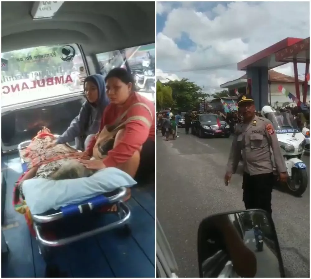 ambulans distop rombongan jokowi © 2024 X ambulans distop rombongan jokowi © 2024 X