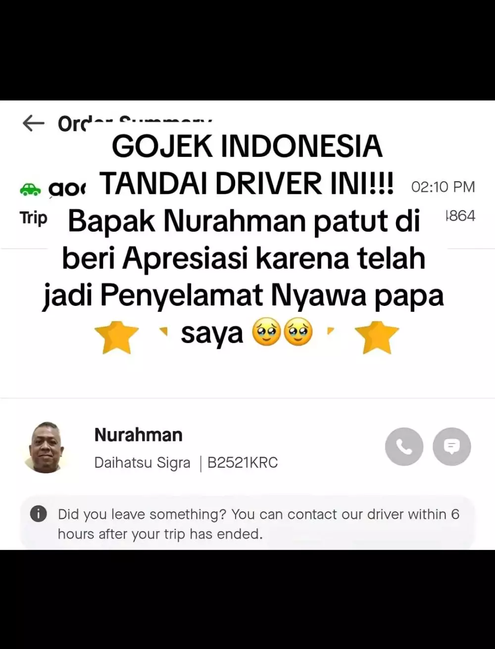 ojek online selamatkan nyawa ayah © TikTok