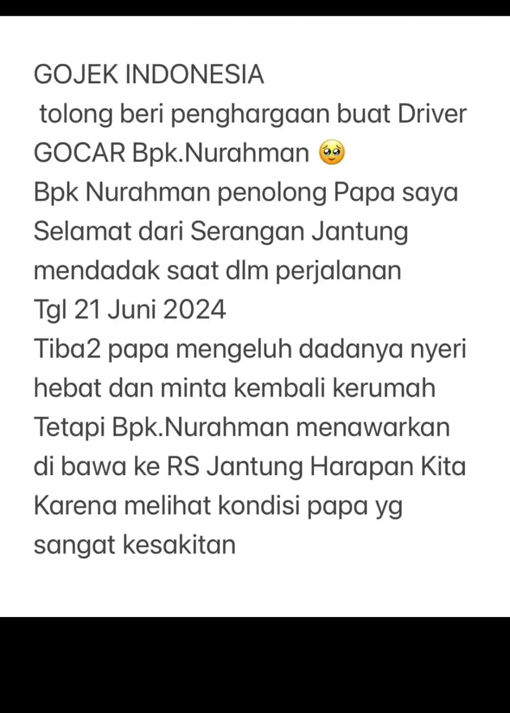 ojek online selamatkan nyawa ayah © TikTok