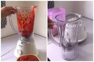 Tanpa dicuci sabun cuci piring, trik usir bau bawang di blender ini cepat dalam hitungan detik