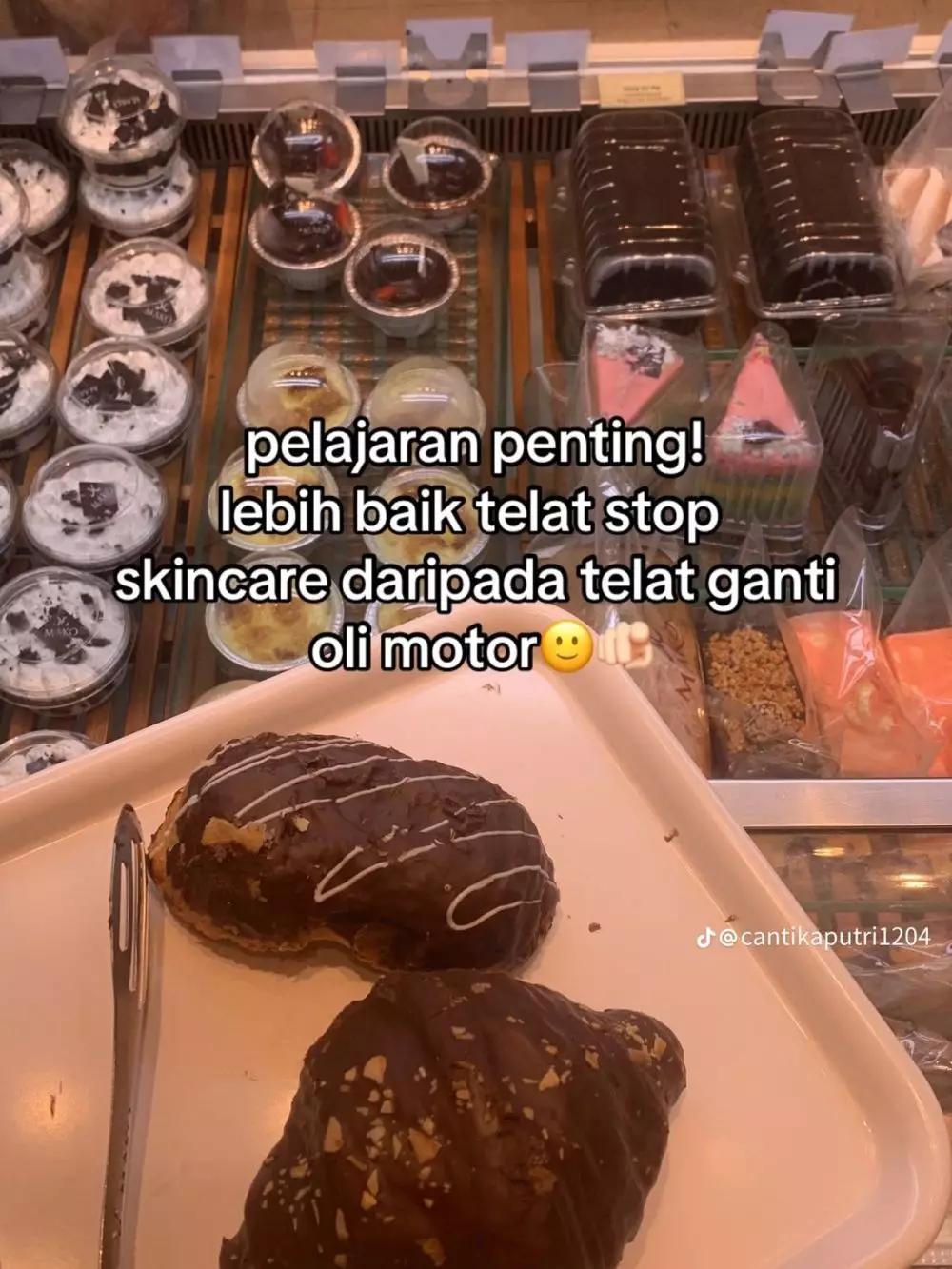 gara gara pilih skincare dibanding ganti oli © TikTok