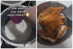 Trik kocak anak biar dikira ibunya sudah makan, cocok buat kaum mageran