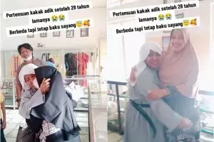 28 Tahun tak bersua, momen pertemuan kakak dan adik beda keyakinan ini mengharukan