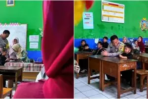 Momen anak SD kirim surat yang isinya minta polisi ambilkan rapor semester, alasannya bikin terenyuh