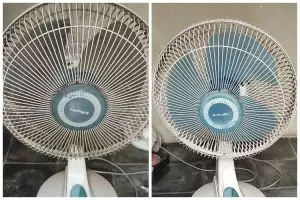 Cara cepat usir debu kipas angin, bersih tanpa dibongkar cuma andalkan 2 bahan dapur