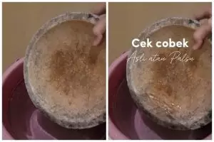 Cobek batu di rumah asli atau palsu? Cek dengan cara ini cukup gunakan 1 bahan dapur