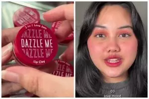 Jadi blush on sekaligus eyeshadow dengan hasil matte, ini review 2 in 1 Love Clay Lip Jam Dazzle Me