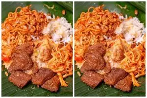 Cara membuat nasi jinggo Bali, komplet sekaligus mengenyangkan