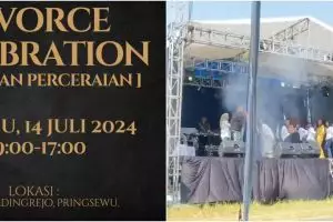 Bukan sedih malah senang, momen pria rayakan perceraian bak acara nikahan ini tuai pro kontra