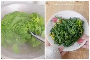 Bukan diberi baking soda, ini cara rebus daun singkong agar tetap hijau dan lembut pakai 2 bahan dapur