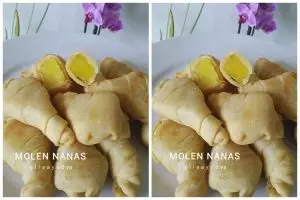 Cara membuat molen isi nanas, enak, manis, dan bikin nagih