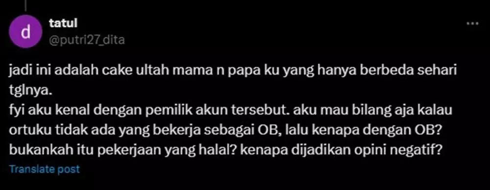 fakta dibalik cerita ob beri kue ultah © twitter fakta dibalik cerita ob beri kue ultah © twitter