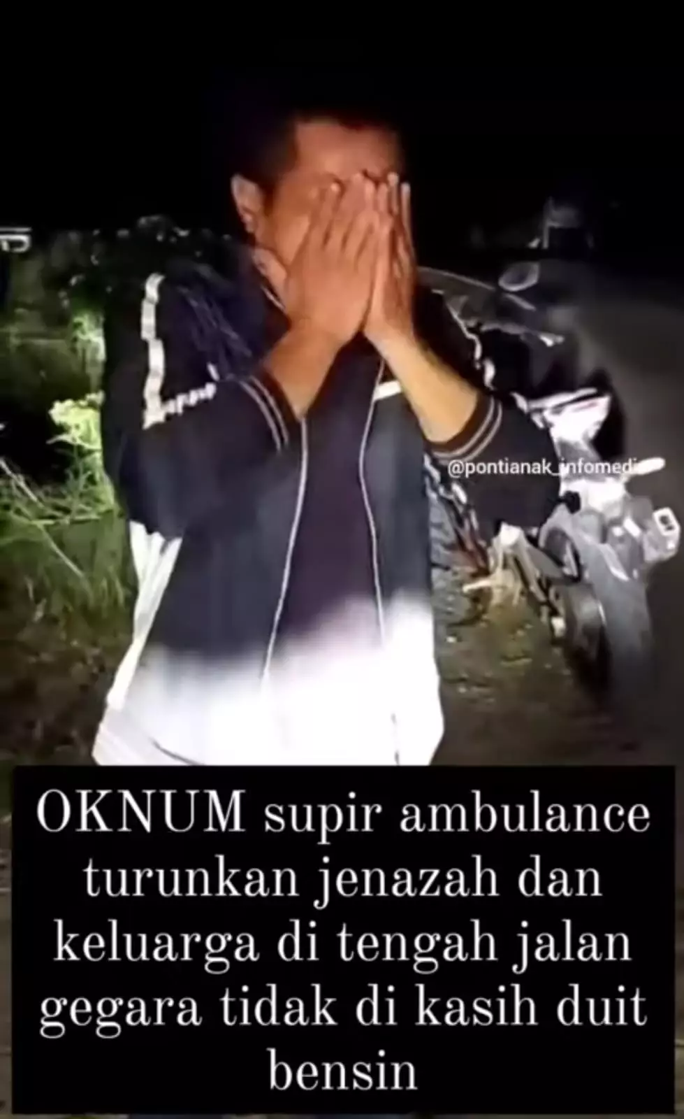 sopir ambulans ini tega turunkan mayat bayi di SPBU berbagai sumber