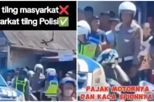 Cerita warga ditilang polisi gegara tak ada spion dan pajaknya mati, endingnya malah saling menilang