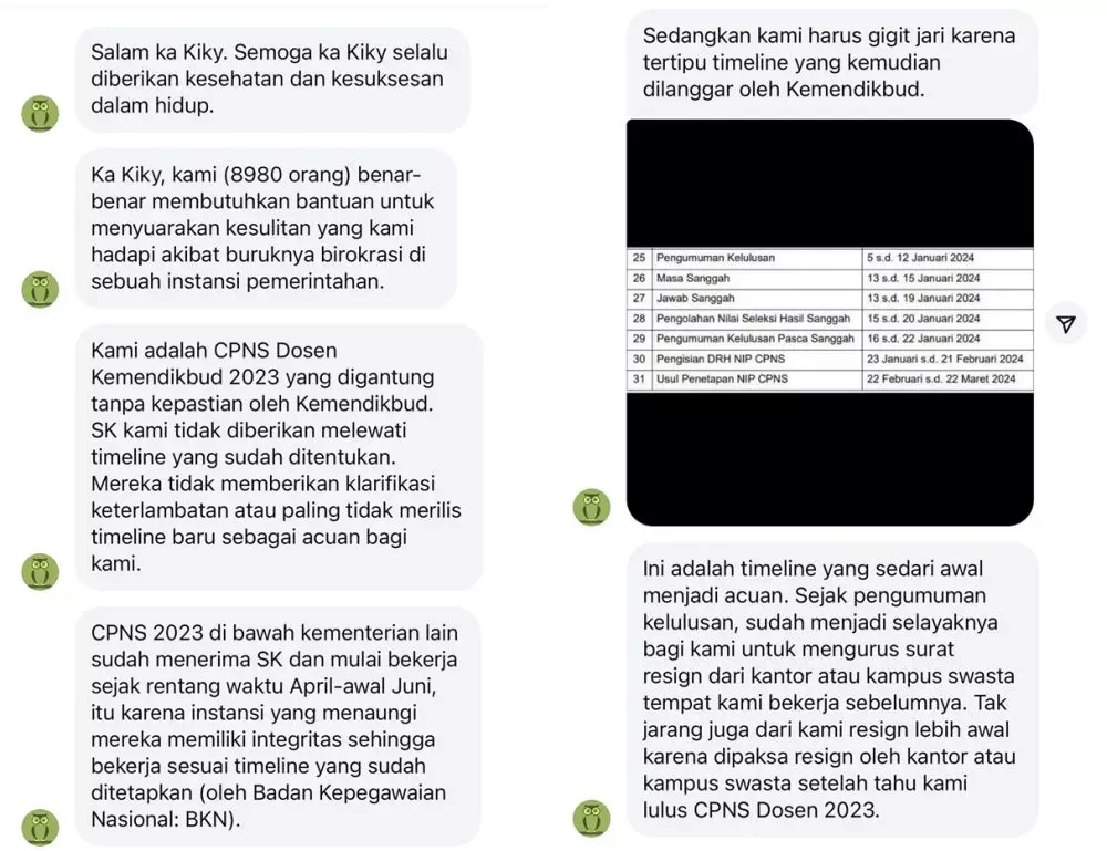 sk cpns dosen kemendikbud 2023 belum diberikan © 2024 X