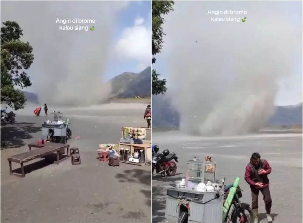 Heboh fenomena angin tornado di Bromo TikTok Heboh fenomena angin tornado di Bromo TikTok